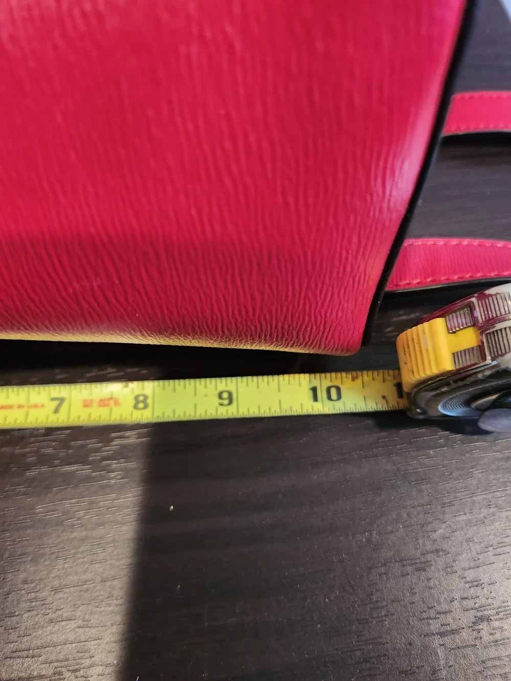 DKNY Red Leather Backpack with Top Handle And Gold Hardware